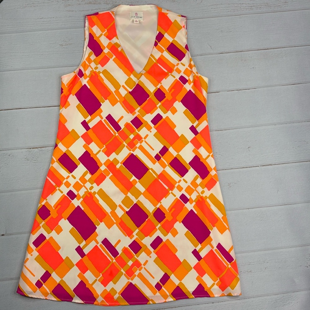 Julie Brown Vibrant Sleeveless Dress - Size 8